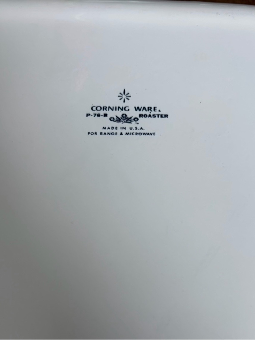 Corningware White Lasagne Pan Navy Blue Logo - Picture 6 of 8